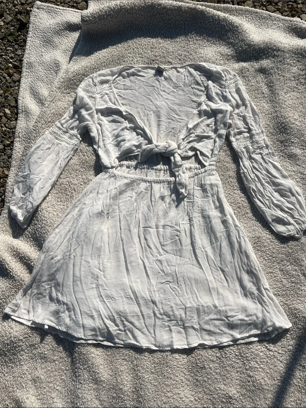 Roxy White Tie-Front Women's Swim Coverup